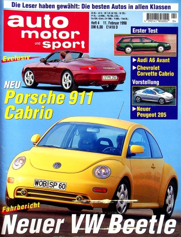 Deckblatt Auto Motor und Sport (04/1998)